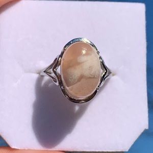 Flower Agate ring